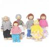 Multicolor Toy Figure Set Wood Wooden Doll Toy People Dolls Family Dollhouse