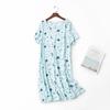 Plus Size Summer Women Nightdress Short Sleeve Cute Cartoon Sleepwear Sweet O Neck Nightgowns Pyjamas Lady's Cotton Sleepdress