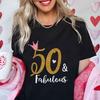 Модная футболка на 50-летие для женщин, одежда Харадзюку, вечеринка по случаю дня рождения, топы Y2k, футболки с коротким рукавом, эстетичная одежда