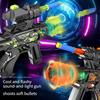 Мягкопулевой игрушечный пистолет с мигающими огнями, звуками боя, мультяшный бластер для детей, безопасная, разноцветная модель пистолета-пулемета, подарки для мальчиков