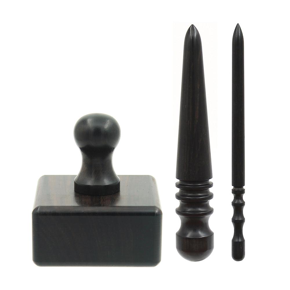 3Pcs/Set DIY Leather Edge Burnishing Tool Purple Sandalwood Burnisher Stick for Leathercraft Polishing