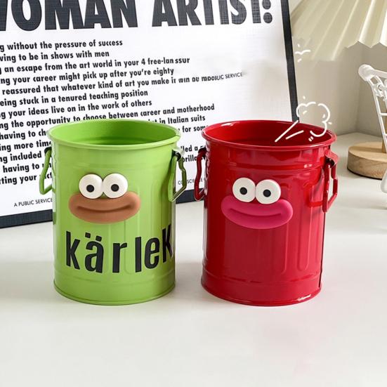 Cartoon Pen Holder Metal Storage Organizer for Pens Pencils Erasers Crayons Markers Large Capacity Desktop Pen Stand for Office School