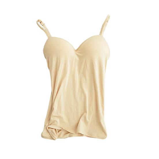 Женская майка со встроенным бюстгальтером, регулируемые бретельки-спагетти, повседневные майки без рукавов под одеждой для занятий йогой