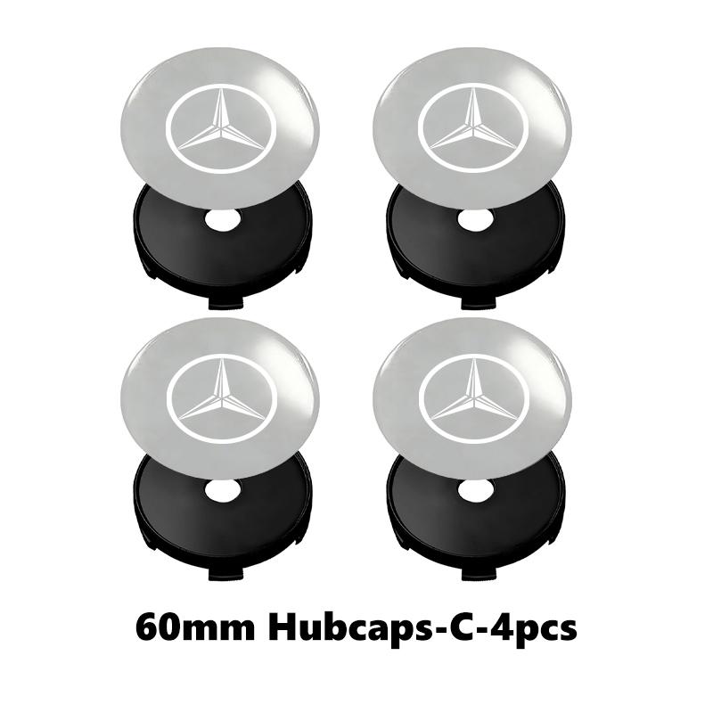 For Benz Wheel Center Sticker Emblem Rim Caps Hub Cover Logo Badge Decal AMG Exclusive A C E R V Class CLA CLS C180 C200 W204