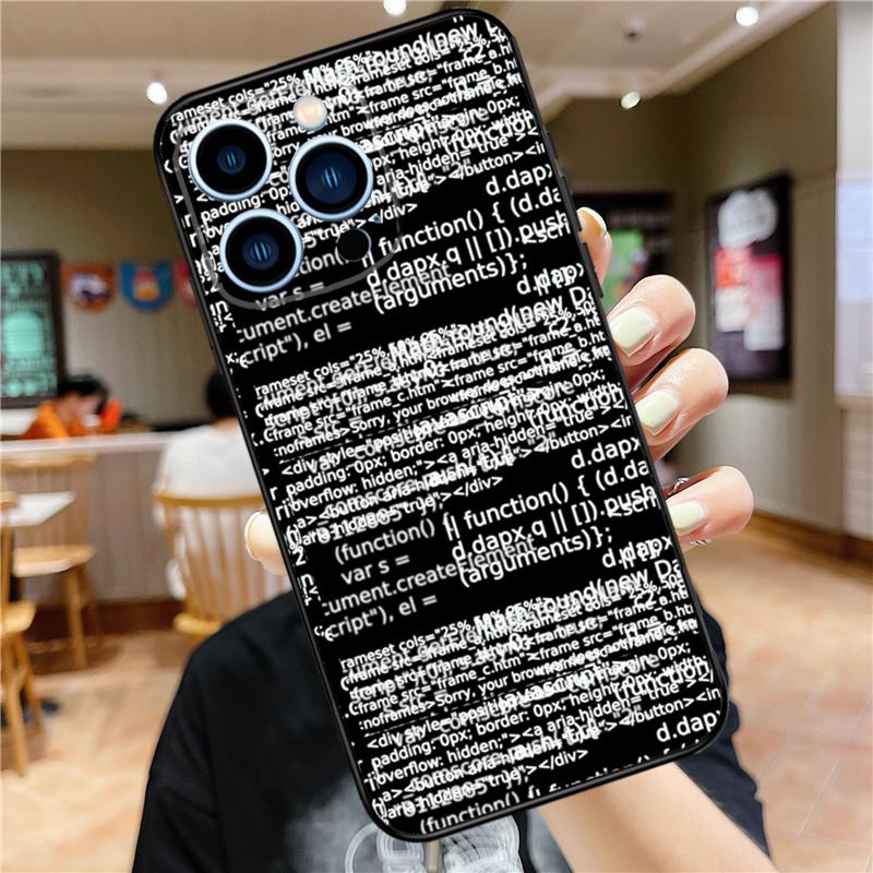 Programming Languages Case For iPhone 17 16 14 13 12 11 15 Pro Max Mini Plus 16e 17 Air Bumper Cover Accessories