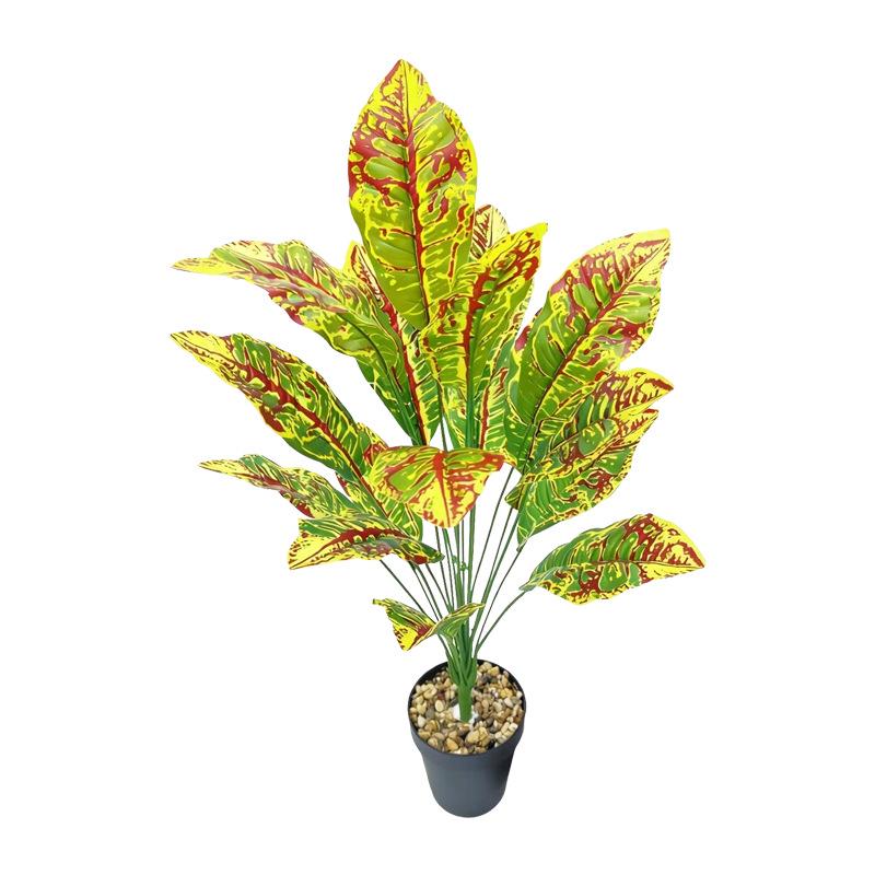 18-Head Monstera Deliciosa and Aglaonema Faux Plant Bonsai for Home Landscaping