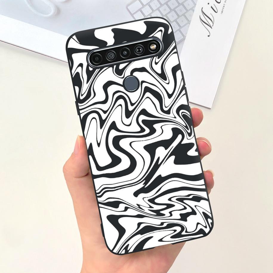 Чехол для LG K61 LMQ630EAW LM-Q630 Модный Цветочный Мягкий Чехол-Бампер Для LG K61 2020 K 61 Силиконовая Задняя Крышка Для LGK61 Funda