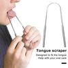 1 Set Stainless Steel Tongue Scraper Set Hygienic Improve Oral Health Eliminate Bad Breath Tongue Cleaner