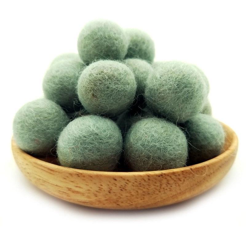 Шерстяной фетровый шар ручной работы, рождественские 10 шт., серьги, аксессуары, цветной меховой шар, сделай сам, помпоны, шар из шерстяной пряжи, 1,5 см