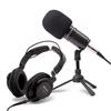 Zoom Podcast Microphone Pack Broadcast Microphone Monitor Tabletop Microphone Home Game Live Distribution ZDM-1PMP Headphones, Stand, Recording,