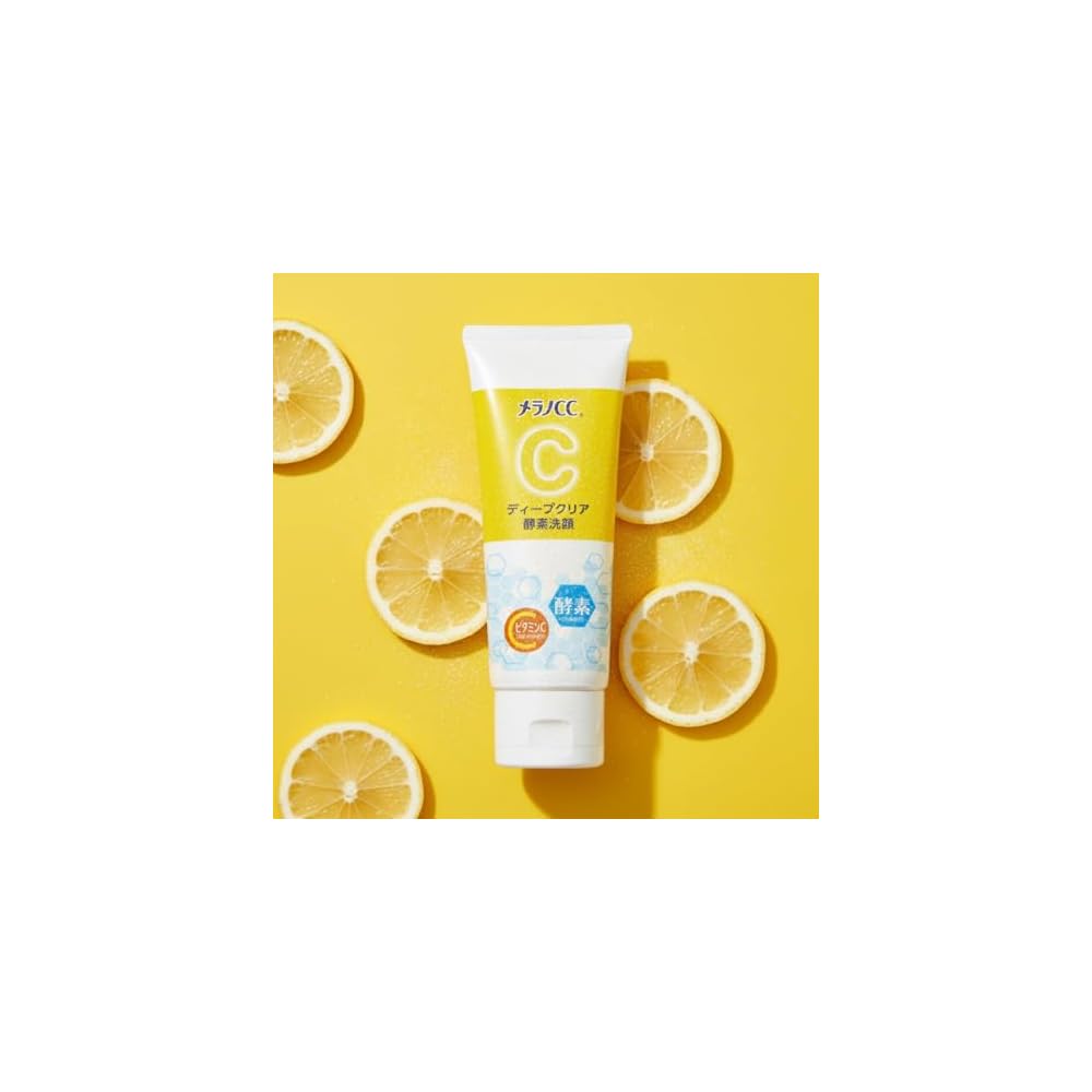 Melano CC Deep Clear Enzyme Facial Wash 130g: Enzyme x Vitamin C Formula Facial Foam for Pore Care