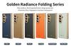 Чехол для Samsung Z Fold7: Складной, с гальваническим покрытием, узор «ромб», однотонная кожа, полное покрытие для Fold6/5, трансграничная совместимость.