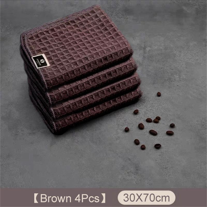 4Pcs Coffee Bar Cleaning Towels Super Absorbent Microfiber Cleaning Cloth Towel Home Barista Clean Tool Coffee Machine Cleaner