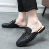Дизайнерские Новые Мужские Лоферы-Полушлепанцы с Кисточками и Пайетками, Мужские Повседневные Мюли из Лакированной Кожи, Мокасины, Дышащая Обувь Слипоны
