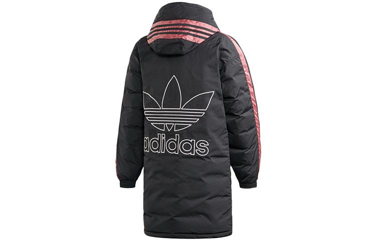 adidas Оригинальные Пуховики Женские Черные С Капюшоном Умеренные Другие FL0044