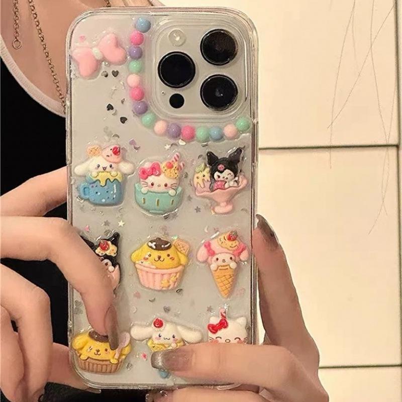 Чехол для iPhone 15 Pro Max/14 Pro/13 Pro Max с мультяшным мороженым Sanrio
