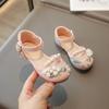 Обувь принцессы для девочек с вышивкой в этническом стиле, детские сандалии с жемчугом и милыми носочками, элегантные детские туфли на плоской подошве