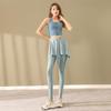 Женский костюм для йоги больших размеров облегающего кроя для фитнеса, утренней пробежки, бадминтона, пеших прогулок - комплект юбка и брюки