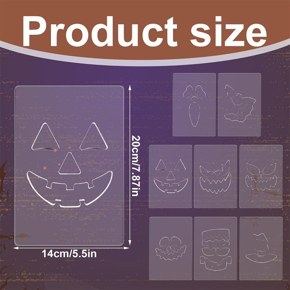Halloween Pumpkin Ghost Bats Face Decorative Painting Stencils Embossing Die Cuts Stencils Carving Stencils Wood Walls Art Decor