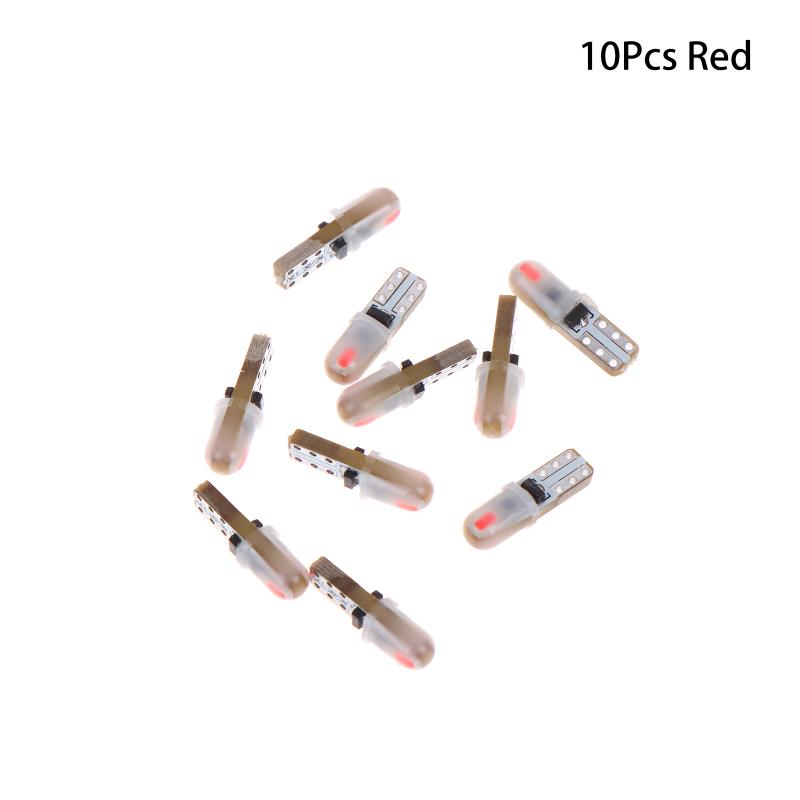 10pcs T5 LED Bulb 3014 2SMD Car Dashboard Instrument Cluster Light Set Suited for Car Interior Panel Gauge Illumination