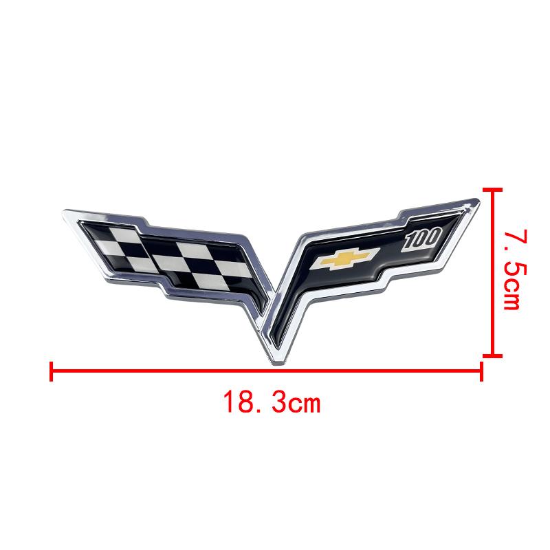3D ABS Автомобильный Значок Для Chevrolet Corvette C5 C6 C7 C8 Задний Багажник Передний Капот Наклейка Заменяющий Значок Внешнее Украшение