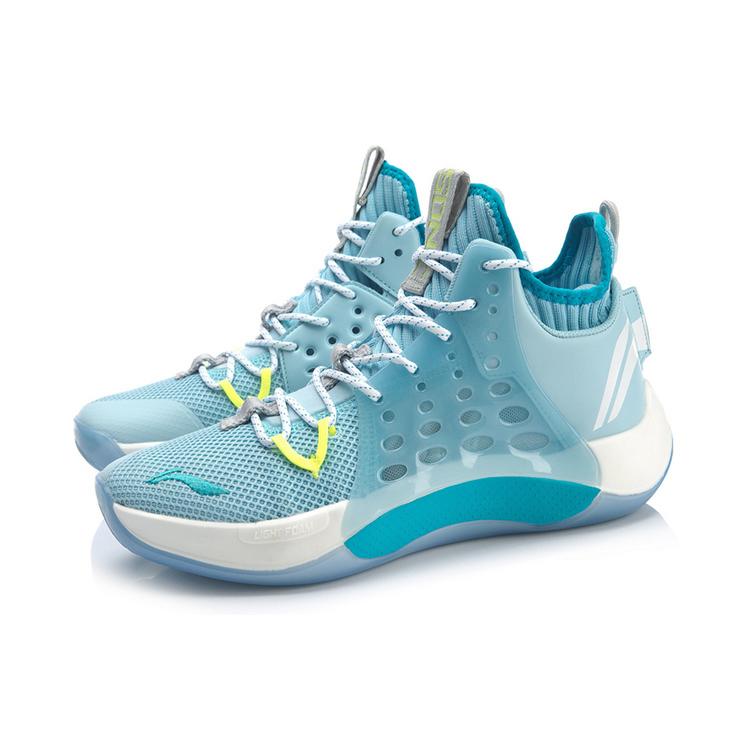 Li Ning SONIC 7 Тканевая амортизация Скользкая подошва Износостойкая Средняя высота Производительные Баскетбольные кроссовки Мужские ABAP019-4