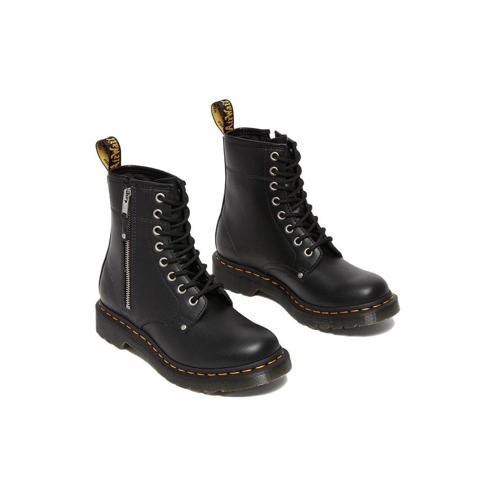 (WMNS) Доктор. Ботинки Dr. Martens 1460 на двойной молнии и шнуровке из кожи 'Черный' Женские 27629001