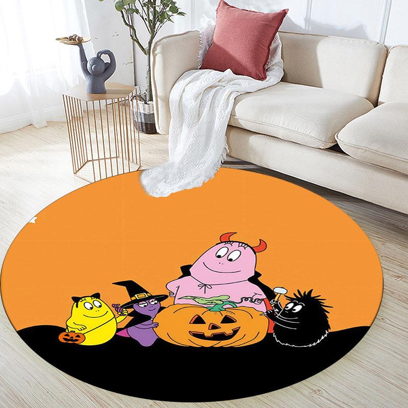 Barbapapa,Round Area Rug,Carpet Rug for Living Room Bedroom Sofa Playroom Decor,Non-slip Floor Mat