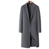 Men's Long Single-breasted Autumn and Winter Wool Trench Coat, High-end Business Casual Coat Coat