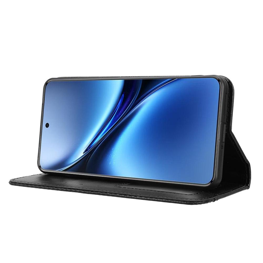 Для vivo X200 Pro 5G кожаный чехол-кошелек подставка ретро текстура чехол для телефона
