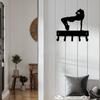 1pc  Hip Hop Girl Dance - Key Hooks Holder - 6 Inch Wide/9 Inch Wide Metal Wall Art Metal Sandblasted, Iron Art,Coat Hanger
