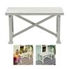 Simulation Miniature Garden Table Natural Wood Flower Stand Figurine For 1/12 Doll House Scene Display Kids RolePlay Game