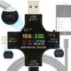 Тестер 2-в-1 USB C Измеритель тока ЖК-цифровой мультиметр Измеритель мощности тока Мощность Емкость Детектор рабочего времени(Пакет с адаптером OTG)