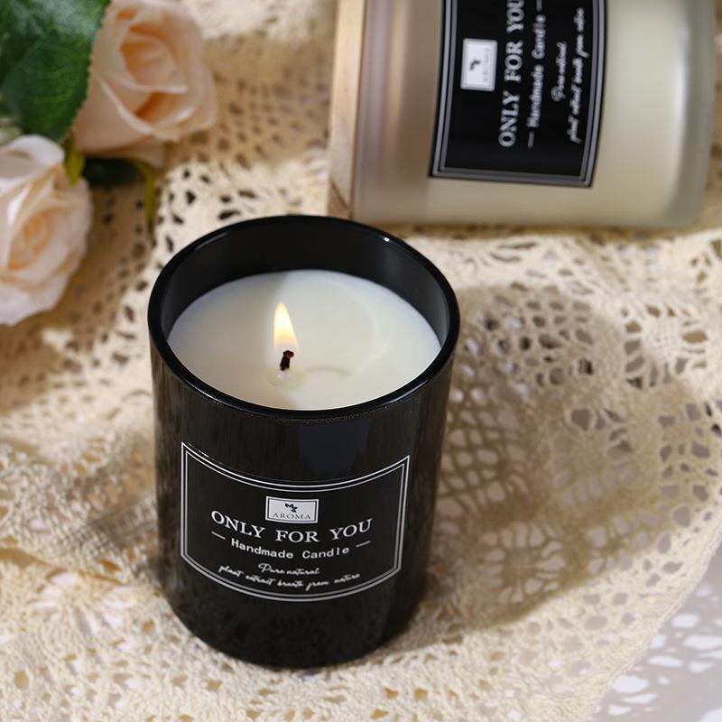 Ароматическая свеча большой емкости стеклянная креативная деревянная крышка соевый воск аромат украшение