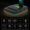 USB RGB Gaming Headset Stand with 3.5mm Jack and Multi-function Display