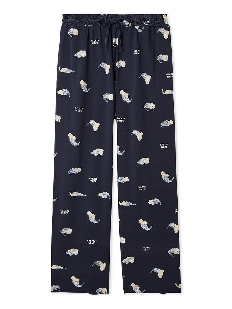 Gelato Pique HOMME Длинные брюки с принтом спящего кота PMCP254954NVYL