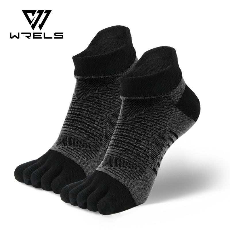 WRELS COOLMAX Five Finger Socks High Performance Athletic Toe Socks 1/3Pair Moisture Wicking Breathable Quick-Dry Five Toe Socks