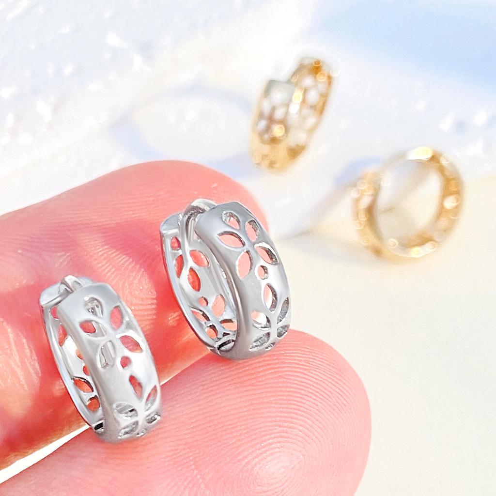 Модные универсальные серьги-кольца в новом инс-стиле, с нерегулярным полым принтом, персонализированные трендовые серьги-клипсы