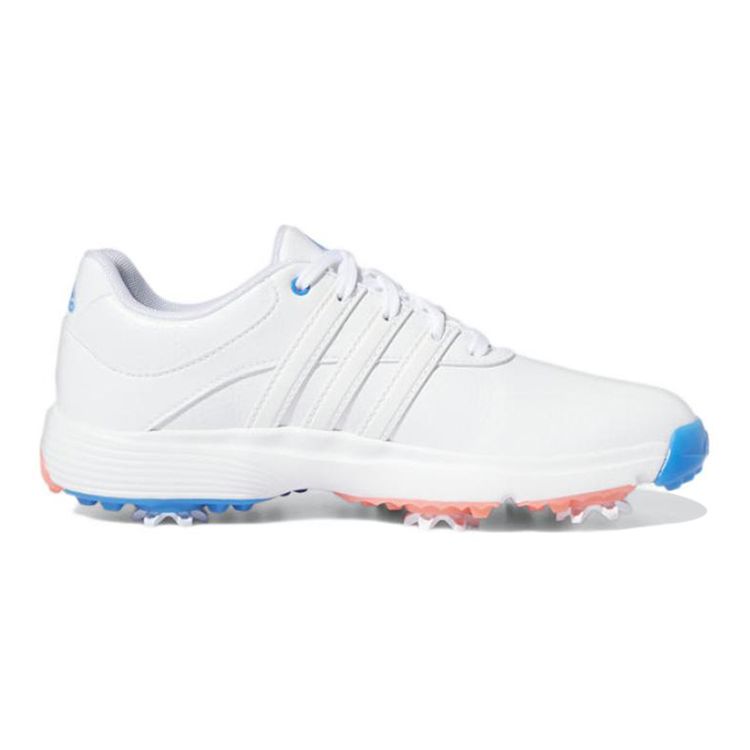 adidas Tour 360 22 J белые синие кроссовки Rush Kids Cloud-White GV9665