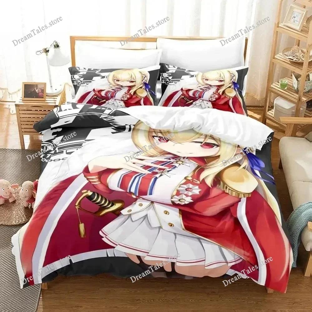 Azur Lane Роскошный Комплект Постельного Белья Японское Аниме Мультфильм Пододеяльник Комплект Одеяло Покрывало Лен Твин Односпальный Размер Печатный Домашний Текстиль