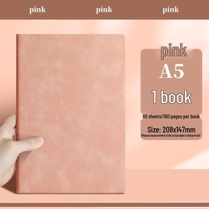 A5 Soft Sheepskin Leather Notebook - Business & Student Diary