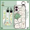 Silicone Cartoon Phone Case For MOTO G55 5G Anti-dust Phone Holder Cute Anti-knock Wrist Strap Soft case Fashion Design