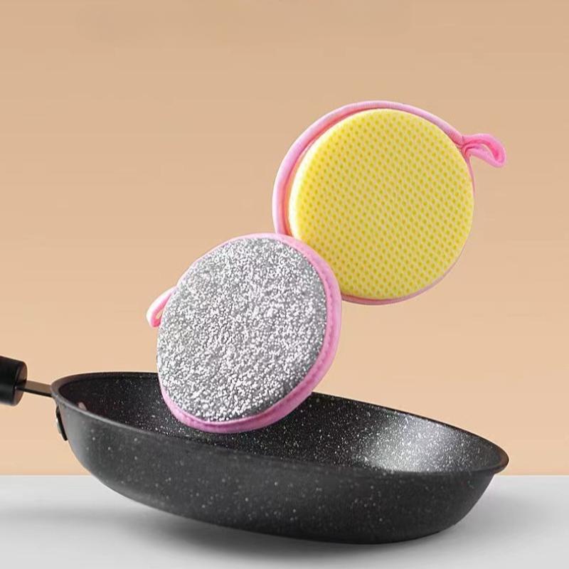 10 шт. двусторонняя чистящая губка, кастрюля, губка для мытья посуды, бытовые чистящие средства, щетки для мытья посуды