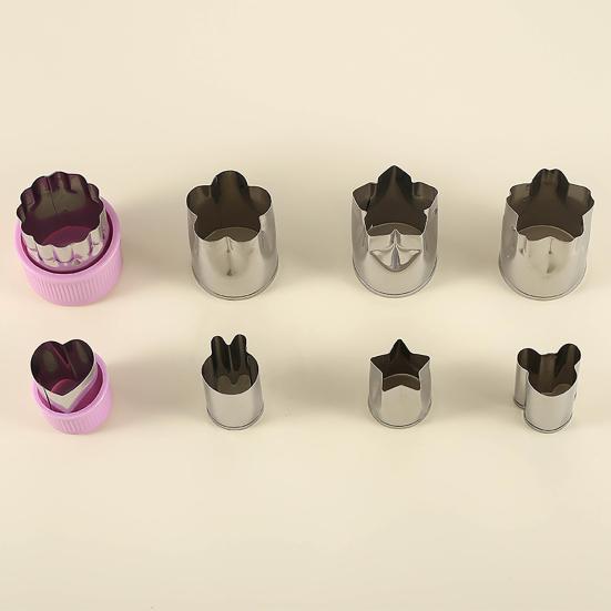 8 шт./набор формочек для печенья, термостойкие, антипригарные, не деформирующиеся, быстросъемные, сделай сам, резак для печенья в виде цветов и животных, кухонный инструмент