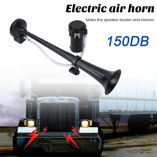 Комплект воздушного звукового сигнала для электропоезда с компрессором, сверхгромкий, водонепроницаемый, простая установка, громкоговоритель для грузового автомобиля, автомобиля, внедорожника, комплект воздушного звукового сигнала