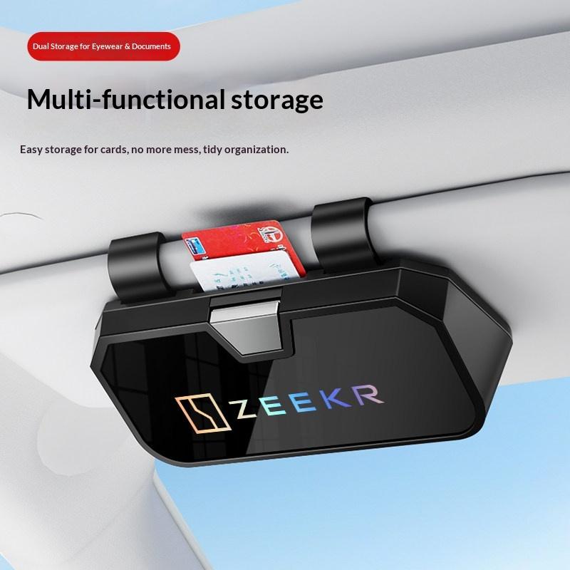 Подходит для ZEEKR 007gt 7X 001 zeekr 009 mix 9x автомобильный кейс для солнцезащитных очков коробка для хранения очков на солнцезащитном козырьке