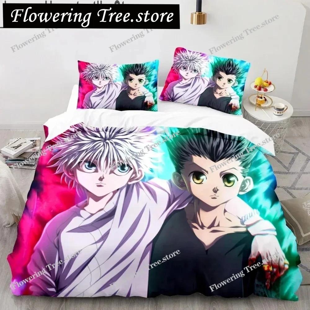 3d Hunter X Hunter Комплект постельного белья Twin Full Queen Size Anime Комплект постельного белья для детей Пододеяльник для спальни Домашний декор