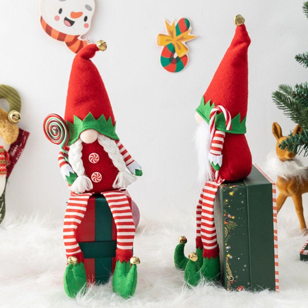 Cute Christmas Elf Gnomes Dolls Long Legged Soft Christmas Rudolf Doll Exquisite Funny Merry Christmas Decoration Party Favors