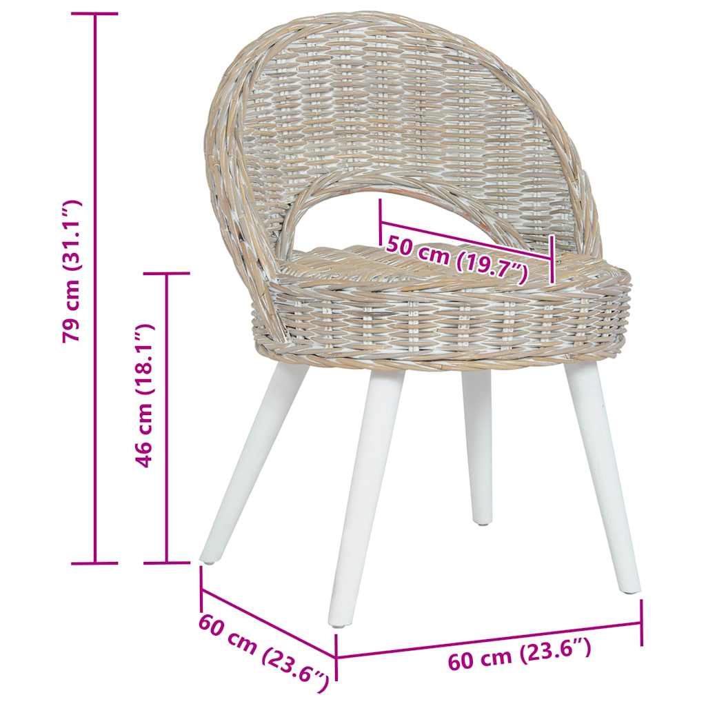 Kubu Rattan Armchair in White