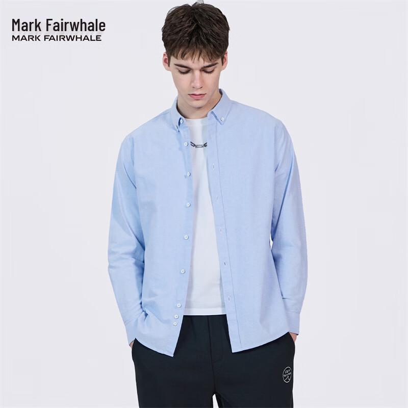Mark Fairwhale Мужская рубашка с длинным рукавом из чистого хлопка
